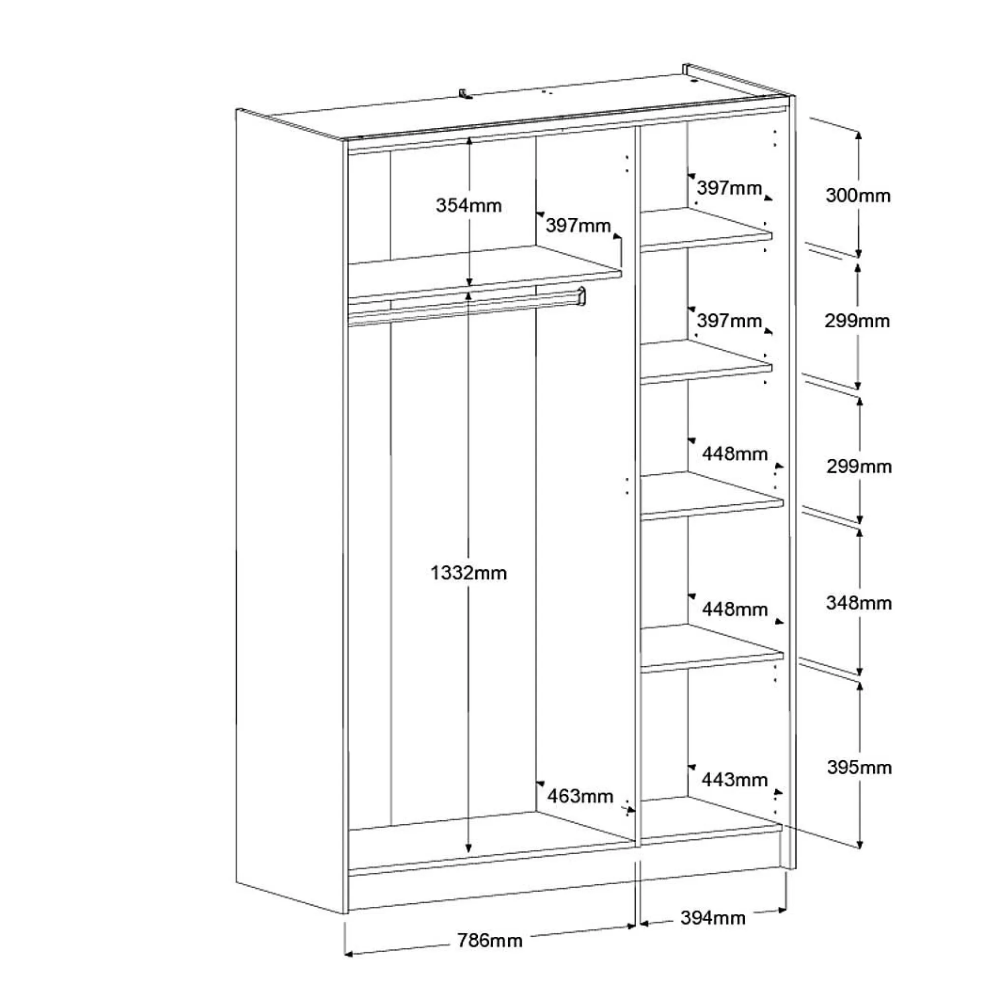 Camif Armoires|Armoires Et Dressing>Armoire 4 portes décor bois Palerme