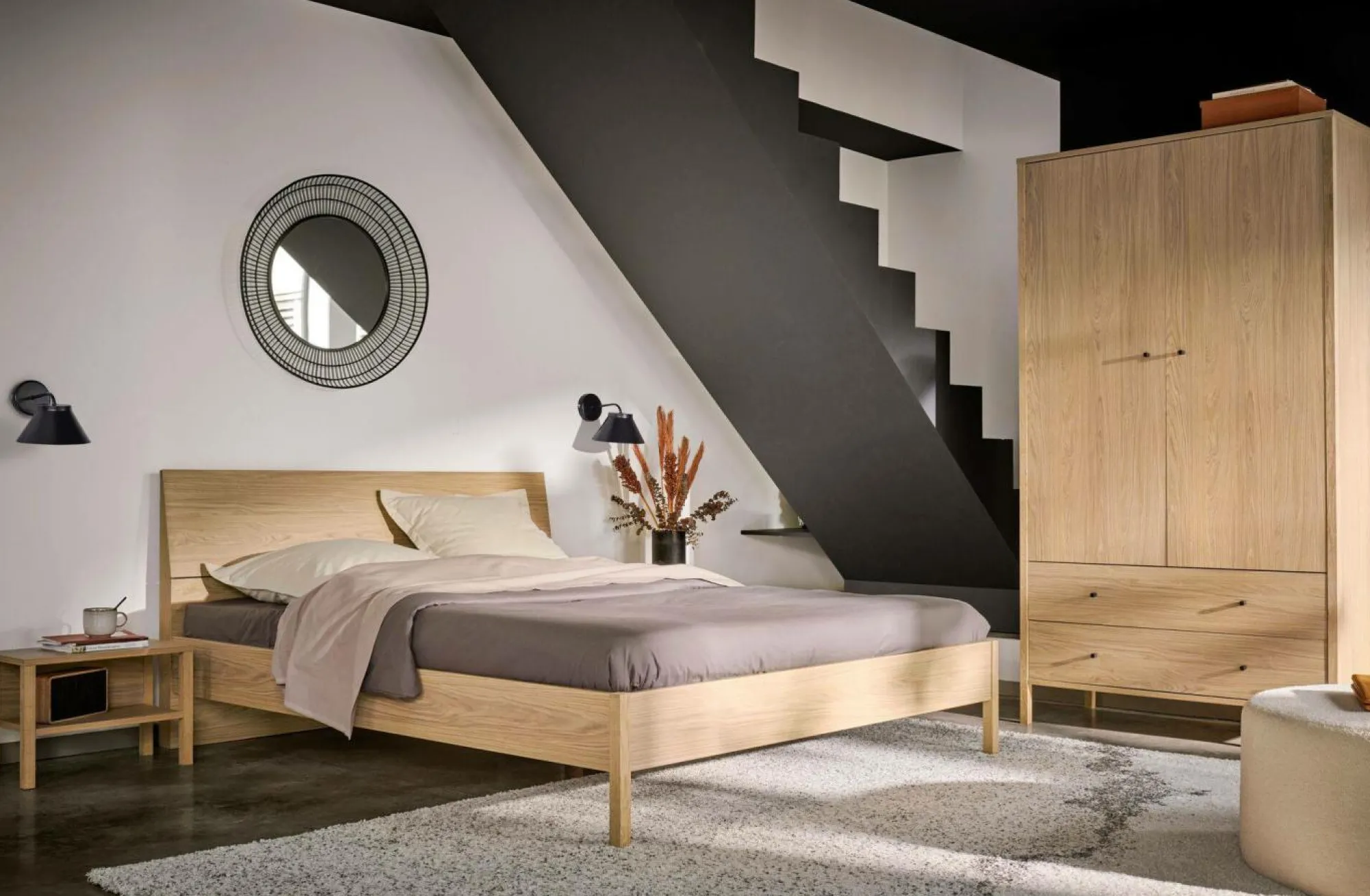 Camif Armoires|Armoires Et Dressing>Armoire décor bois 2 portes 2 tiroirs Simon
