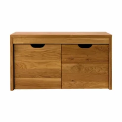 Camif Meubles D'Entrée|Meubles Tv>Banc bois massif 2 cubes de rangement Cyriel -