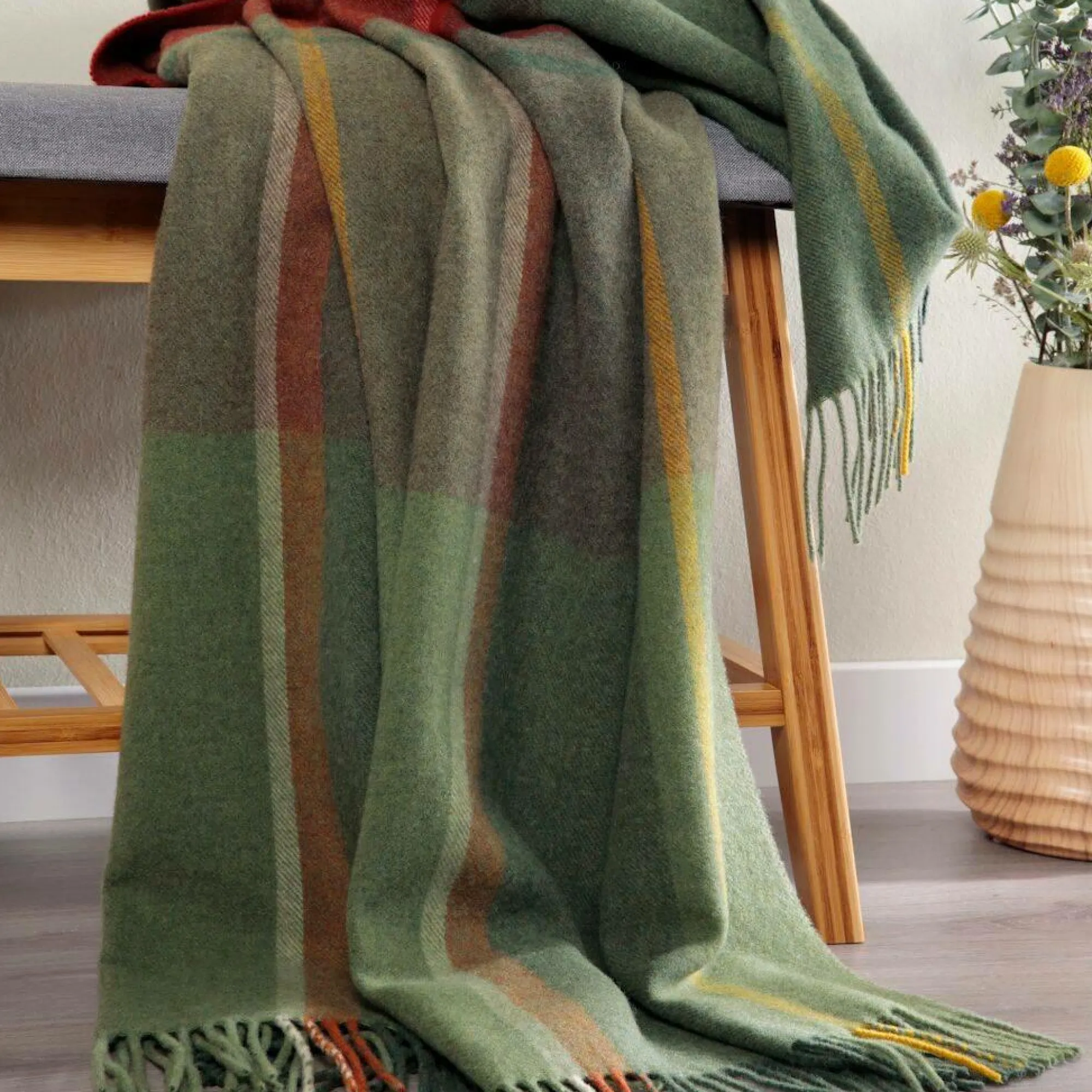 Camif Plaids|Plaids>BIEDERLACK Plaid laine et cachemire à carreaux Clarence - - 130 x 170 cm