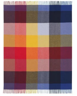 Camif Plaids|Plaids>BIEDERLACK Plaid laine et cachemire à carreaux Clarence - - 130 x 170 cm