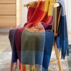 Camif Plaids|Plaids>BIEDERLACK Plaid laine et cachemire à carreaux Clarence - - 130 x 170 cm