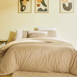 Camif Housses De Couette>BLANC DES VOSGES Housse de couette bicolore percale, Duo - - 260 x 240 cm