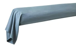 Camif Taies D'Oreiller>BLANC DES VOSGES Taie de traversin percale lavée Bohème - - Taie de traversin 45 x 190 cm