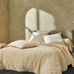 Camif Taies D'Oreiller>BLANC DES VOSGES Taie d'oreiller percale lavée Bohème - - Taie d'oreiller 50 x 75 cm