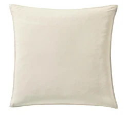 Camif Taies D'Oreiller>BLANC DES VOSGES Taie d'oreiller percale lavée Bohème - - Taie d'oreiller 65 x 65 cm