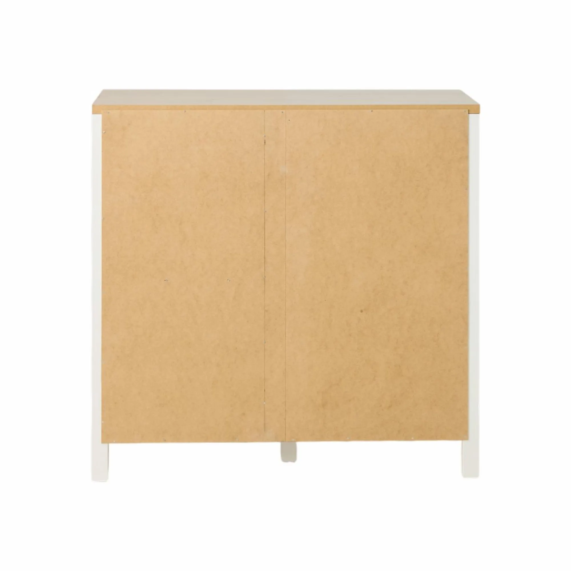 Camif Buffets>Buffet bas blanc et décor bois 1 porte 1 tiroir Pivoine