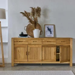 Camif Buffets>Buffet chêne massif 4 portes 4 tiroirs Luminescence