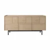 Camif Buffets>Buffet décor bois pieds métal 3 portes Mila