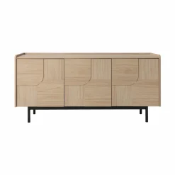 Camif Buffets>Buffet décor bois pieds métal 3 portes Mila