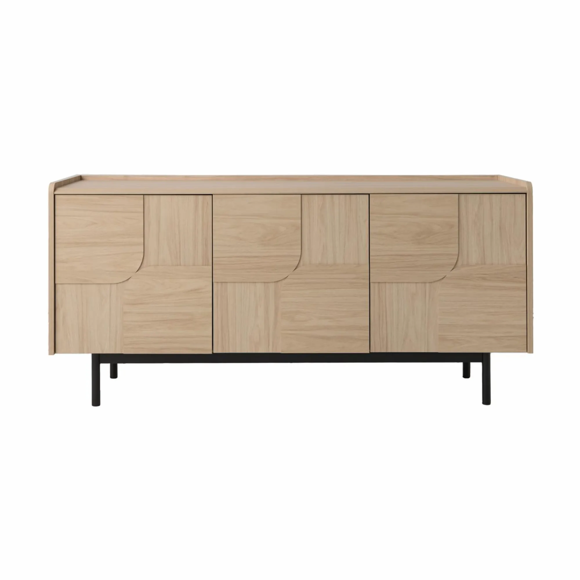 Camif Buffets>Buffet décor bois pieds métal 3 portes Mila