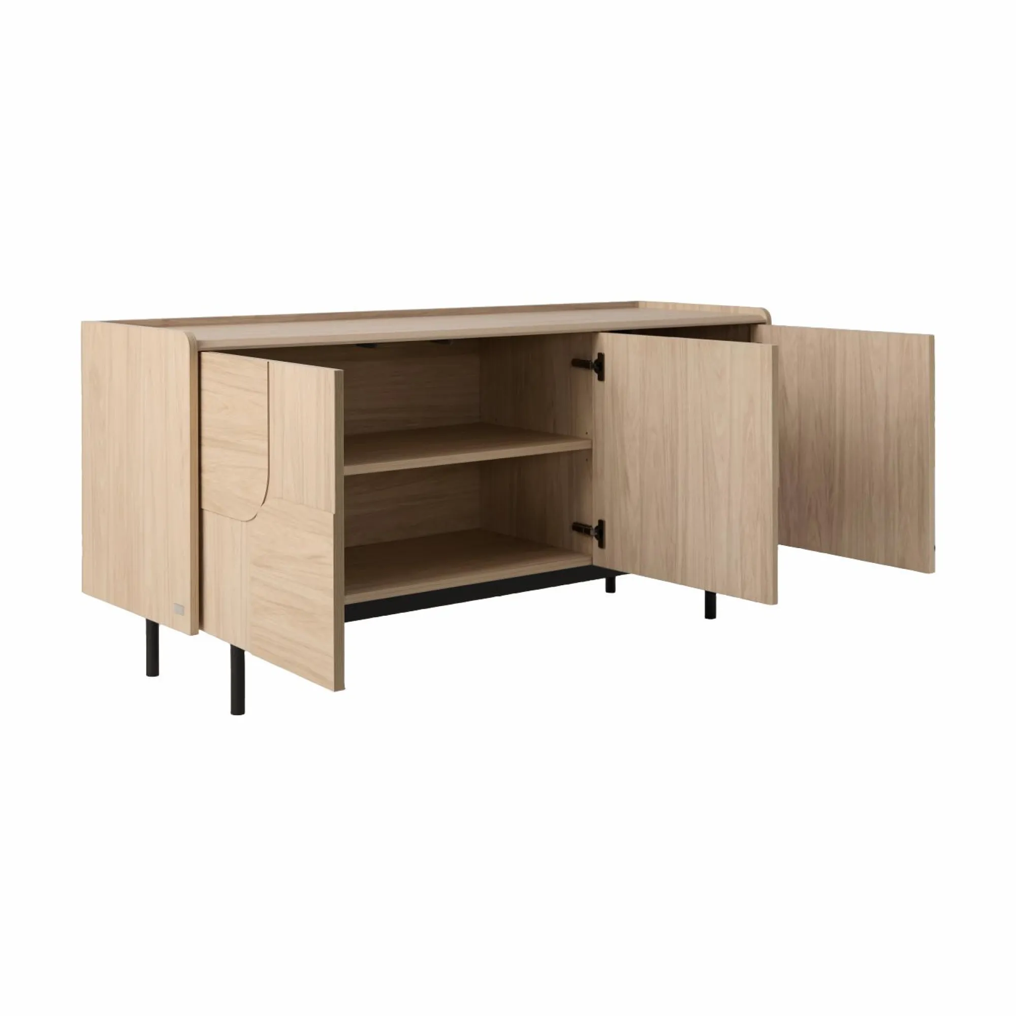 Camif Buffets>Buffet décor bois pieds métal 3 portes Mila