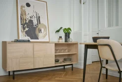 Camif Buffets>Buffet décor bois pieds métal 2 portes Mila