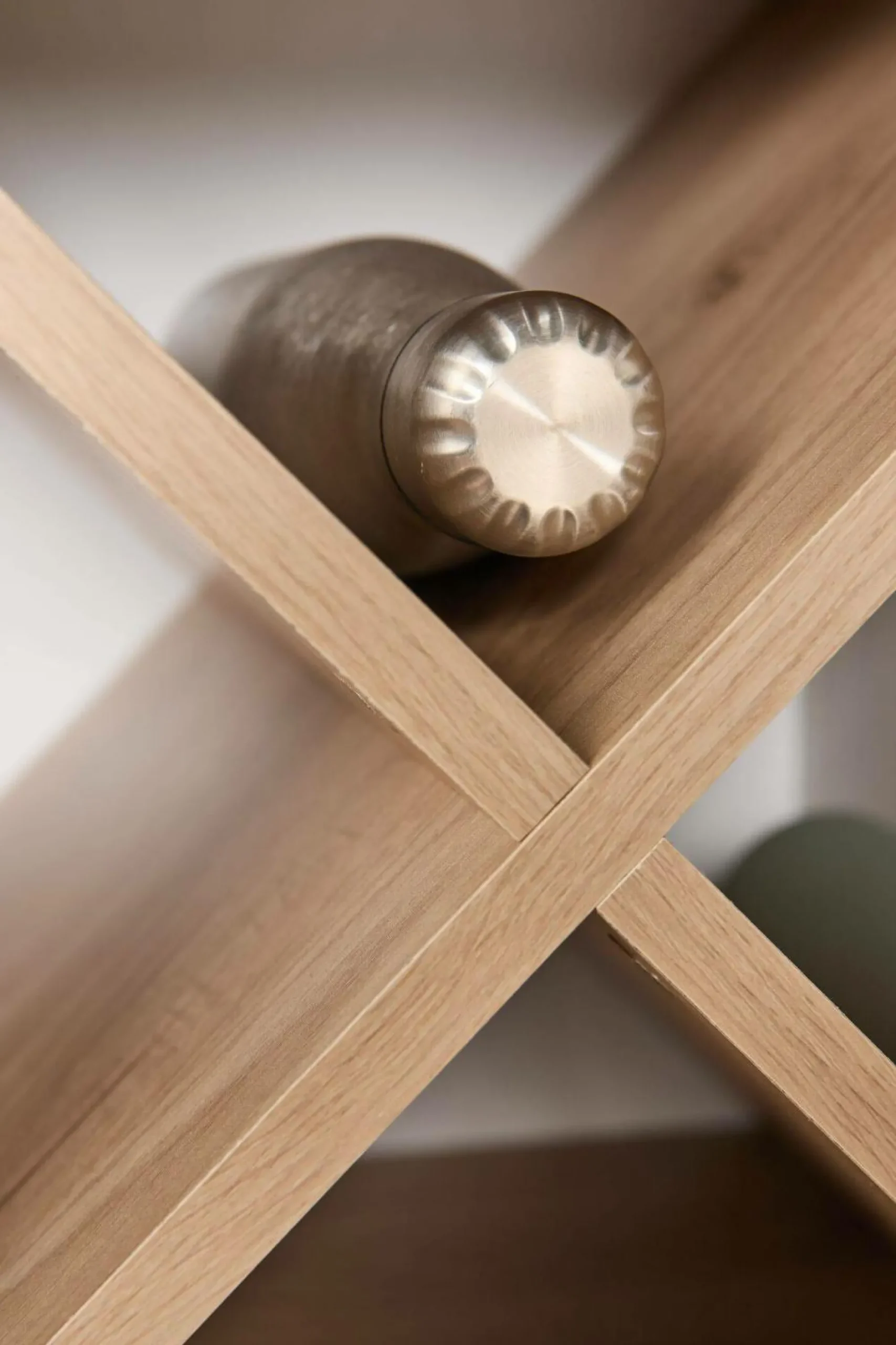 Camif Buffets>Buffet haut blanc et décor bois 1 porte Pivoine