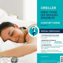 Camif Oreillers|Oreillers>BULTEX Oreiller ferme en mousse à mémoire de forme Spécial Cervicales - 40 x 60 cm