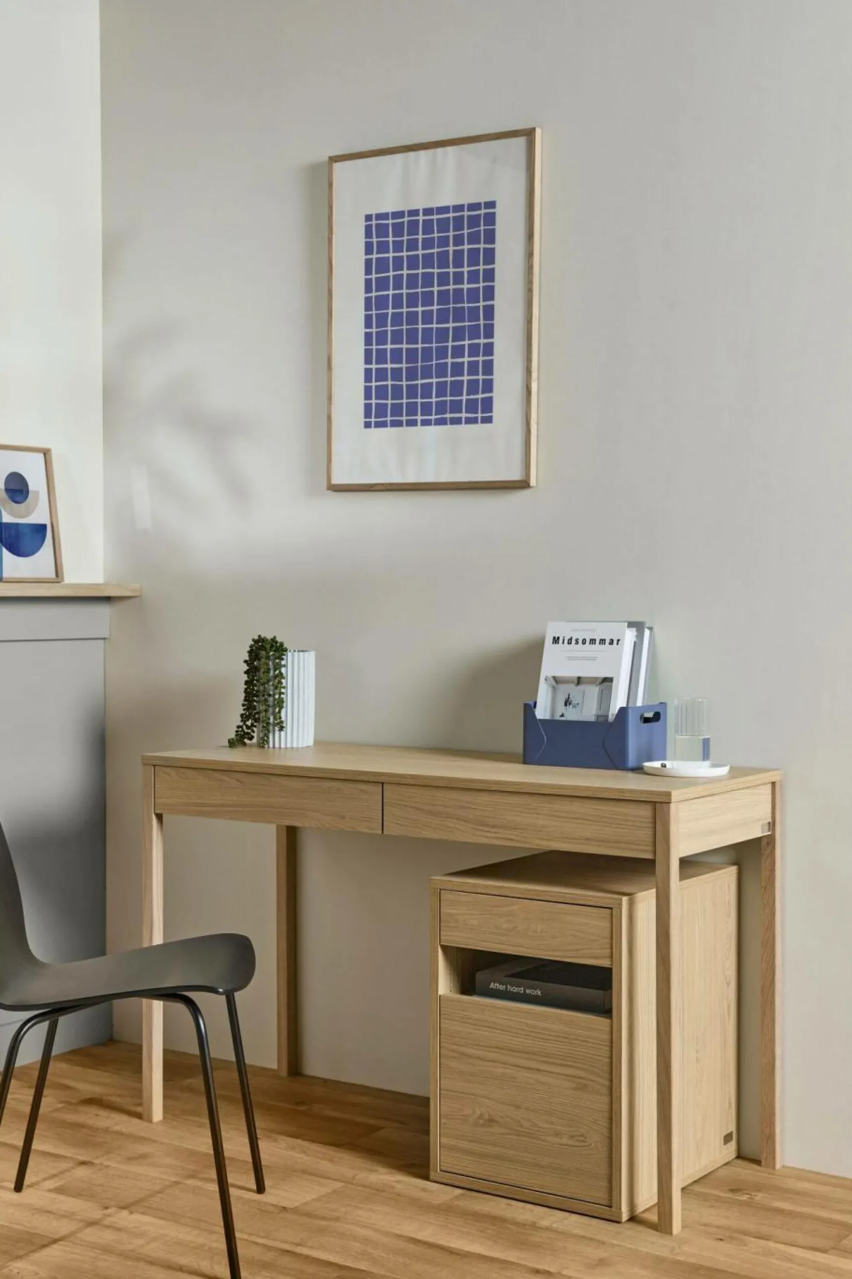 Camif Meubles De Rangement Bureau|Meubles De Rangement Bureau>Caisson de bureau décor bois 1 tiroir 1 porte Simon