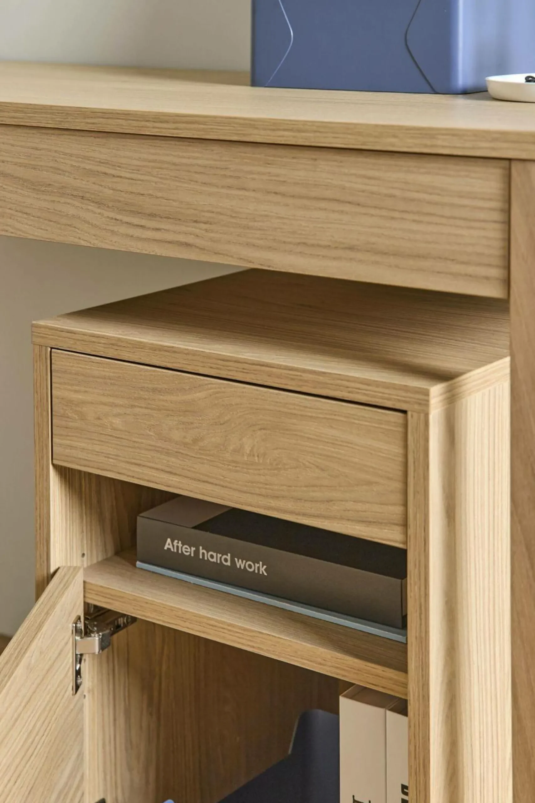 Camif Meubles De Rangement Bureau|Meubles De Rangement Bureau>Caisson de bureau décor bois 1 tiroir 1 porte Simon