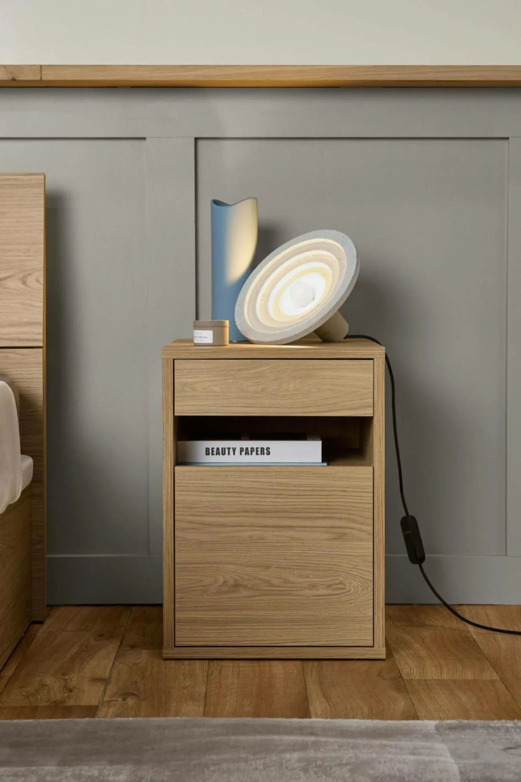 Camif Meubles De Rangement Bureau|Meubles De Rangement Bureau>Caisson de bureau décor bois 1 tiroir 1 porte Simon