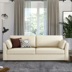 Camif Canapés Droits>Canapé convertible tissu coton déhoussable Marbella - - 4 places