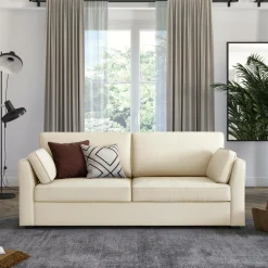 Camif Canapés Droits>Canapé convertible tissu coton déhoussable Marbella - - 3 places