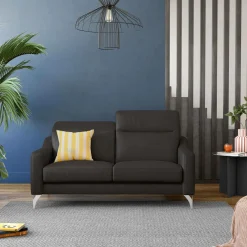 Camif Canapés Droits|Canapés Fixes>Canapé cuir têtières relevables Ben - - 3 places