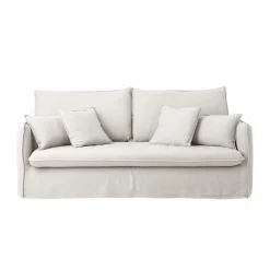 Camif Canapés Fixes>Canapé tissu effet lin Orphée - - 3 places