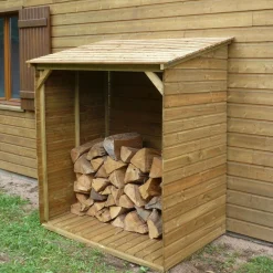 Camif Abris De Jardin>C.I.H.B. Abri Bûches avec Plancher 4 m² Grand Modèle en Bois Autoclave - 4 m2
