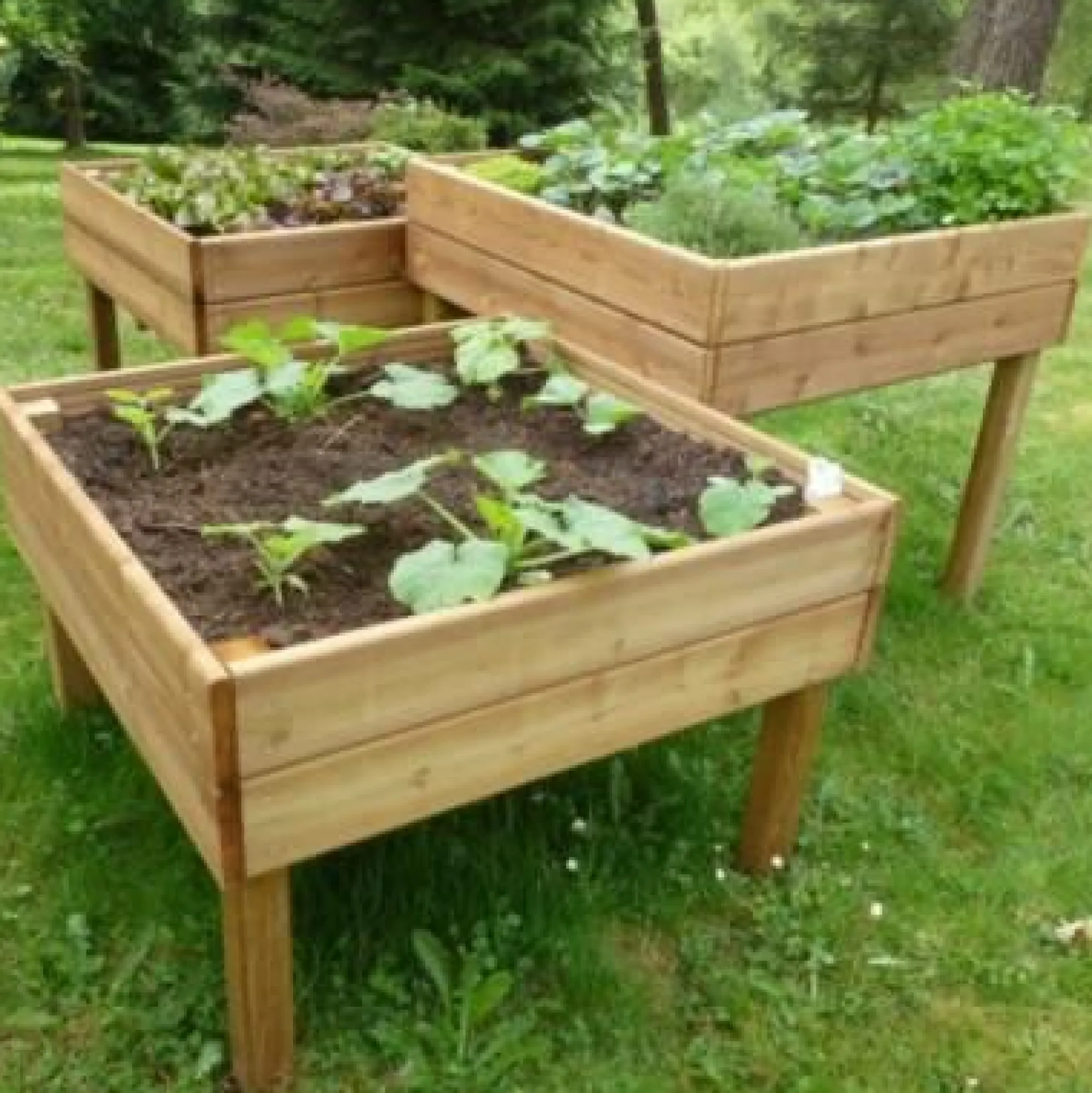 Camif Carrés De Potager>C.I.H.B. Lot de 3 Tables Potagères Carrées 480 L en Bois Autoclave