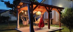 Camif Carports Et Pergola>CPBF-CHARPENTES Abri deux Pentes pour Voiture Bourgogne en Bois - 550 x 400 cm
