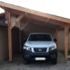Camif Carports Et Pergola>CPBF-CHARPENTES Abri une Pente pour Voiture Provence en Bois - 450 x 400 cm
