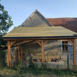Camif Carports Et Pergola>CPBF-CHARPENTES Abri une Pente Adossé pour Voiture Bretagne en Bois - 300 x 550 cm