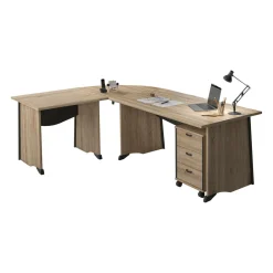 Camif Bureaux>C.PRO PAR Bureau complet + caisson Gregory - Largeur 140 cm