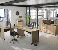 Camif Bureaux>C.PRO PAR Bureau complet Gregory retour 80 cm - Largeur 140 cm