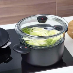 Camif Cuit-Vapeur>CRISTEL Cuit vapeur verre 24 cm avec couvercle Cookway