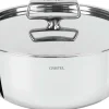 Camif Marmites Et Faitouts>CRISTEL Faitout 2 anses avec couvercle inox Castel Pro - Diamètre 24 cm