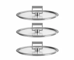 Camif Couvercles Et Poignées>CRISTEL Lot de 3 couvercles plats 16/18/20 cm Strate Fixe