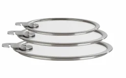Camif Couvercles Et Poignées>CRISTEL Lot de 3 couvercles plats 16/18/20 cm Strate Amovible