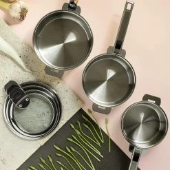 Camif Couvercles Et Poignées>CRISTEL Lot de 3 couvercles plats 16/18/20 cm Strate Amovible