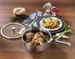 Camif Casseroles>CRISTEL Set 3 casseroles 16/18/20 cm Casteline Amovible avec poignée inox