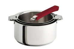 Camif Casseroles>CRISTEL Set 3 casseroles Mutine avec poignée amovible framboise
