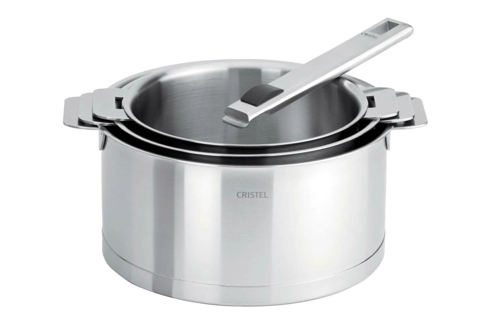 Camif Casseroles>CRISTEL Set 3 casseroles Strate Amovible 16/18 /20 cm avec poignée inox