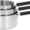 Camif Casseroles>CRISTEL Série de 3 casseroles Mutine 2 fixe avec poignée Bakelite noire