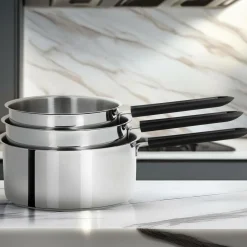 Camif Casseroles>CRISTEL Série de 3 casseroles Mutine 2 fixe avec poignée Bakelite noire