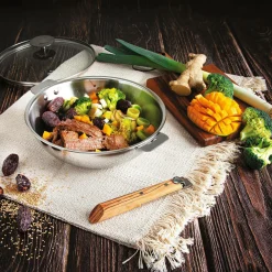 Camif Sauteuses, Tajines Et Wok>CRISTEL Wok inox 28 cm Casteline amovible