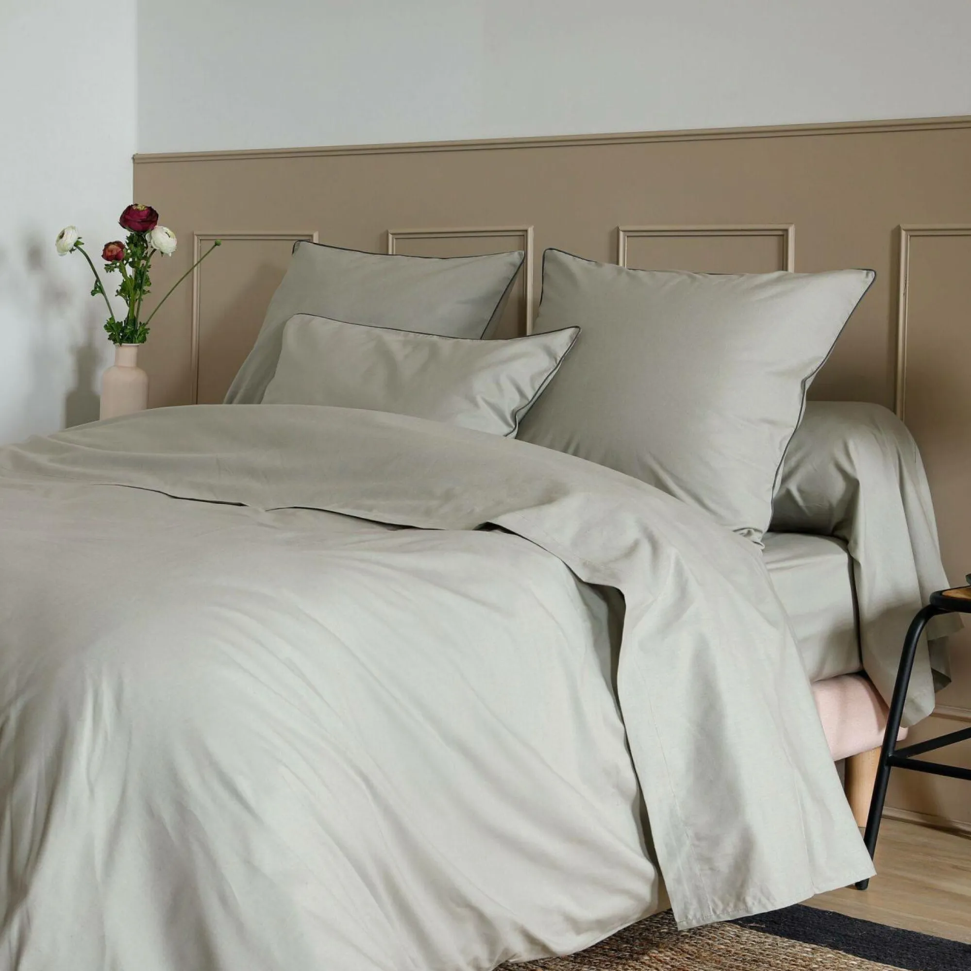 Camif Draps Housse>Drap housse coton bio Thaïs - - 140 x 190 cm