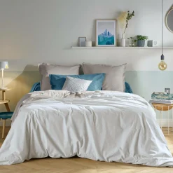 Camif Draps Housse>Drap housse grand bonnet 40 cm coton bio Fil & Sens - Blanc - 140 x 190 cm