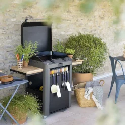 Camif Ensembles Planchas Et Dessertes>ENO Ensemble Plancha Fusion Gaz 60 et Chariot -
