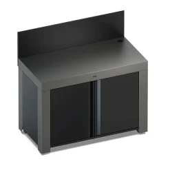 Camif Cuisines D'Extérieur|Dessertes Planchas>ENO Meuble de Cuisine pour Plancha 120 x 60 cm Félix en Acier Gris et Noir