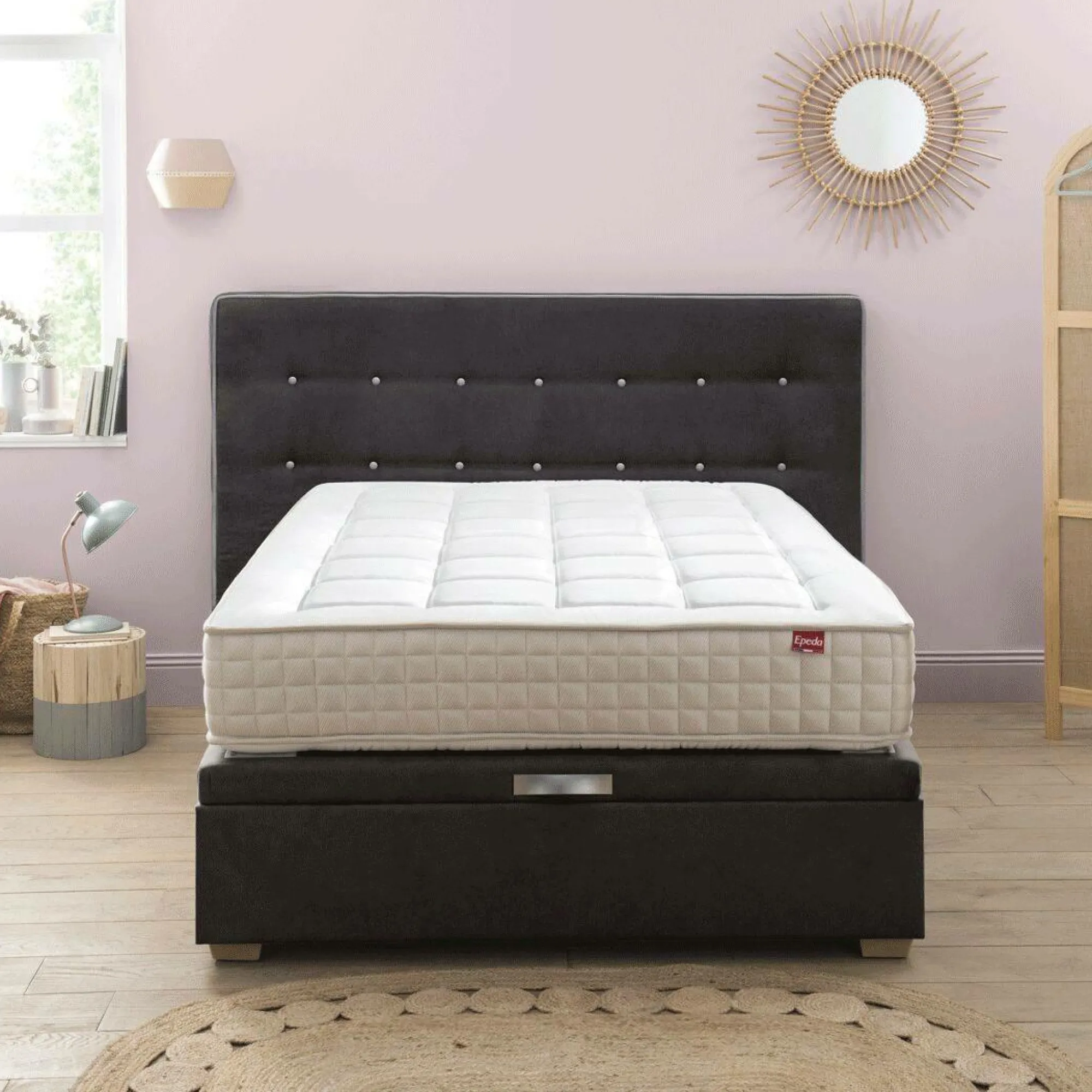 Camif Sommiers 140 X 190 Cm|Sommiers 160 X 200 Cm>EPEDA Sommier coffre 34 cm Hercule - - 90 x 200 cm