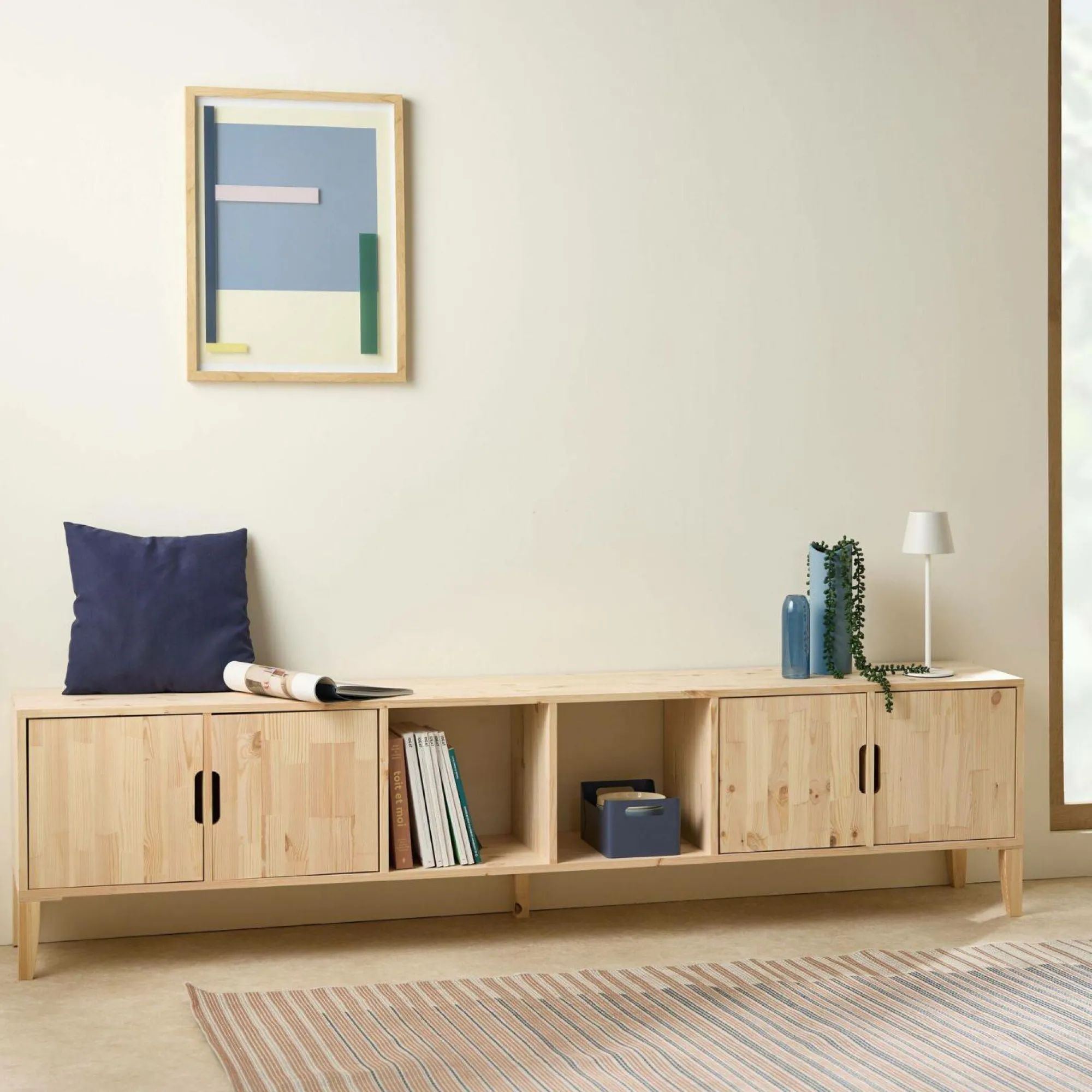Camif Etagères>Etagère bois massif 6 cases Elio